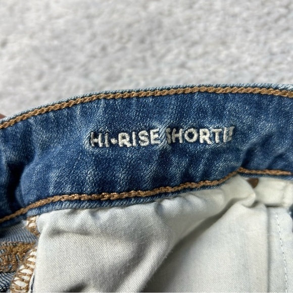American Eagle Shorts Womens 2 Hi Rise Shortie Super Stretch Exposed Distressed - Picture 3 of 5